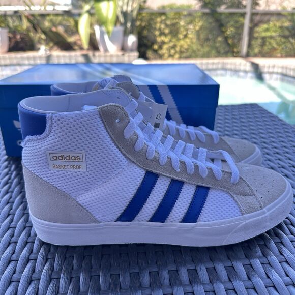 Adidas Basket Profi White Royal Blue Men\'s Athletic Shoes FW3112 main image 8